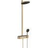 Colonne de douche thermostatique 260 Pulsify E 2jets EcoSmart 9l/min avec mitigeur thermostatique ShowerTablet Select 400 Bronze brossé Réf. 24241140