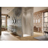 Porte saloon en niche Solva avec cadre partiel Carré, argent brillant, verre clair 6 mm, L88 - 90.5 H200 cm réf : S20802092322
