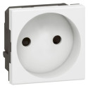 Prise de courant Mosaïc - 2P - connexion par bornes automatiques - Réf.077110