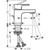 Mitigeur lavabo Vernis Shape 70 CoolStart avec tirette et vidage synthétique Chromé Réf. 71593000
