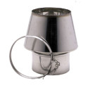 Cône de finition inox316 6 / 10ème + collier de sécurité D 153 Ep0,6 réf. 825153
