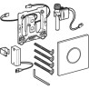 Déclenchement HyTronic Sigma10 infrarouge encastré pour urinoir, pile, noir / chromé brillant / noir réf. 116035KM1