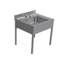 Plonge standard GAMME 600 avec pietement carré L50 x l60 x H85 cm, 1 cuve L40 x l40 x P30 cm réf. 11133