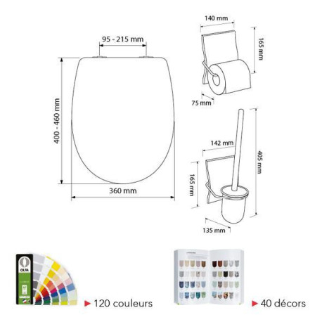 Pack ARIANE + porte-balai + porte-papier flamingo Réf. 7PA044805