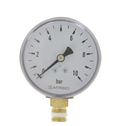 Manomètre radial cadran 63 mm diamètre 1/4'' 0 - 10 bars réf. 63514