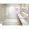 RECEVEUR BASE SLATE 75 BEIGE (100x75). Bonde standard. Grille inox. Possible rebord. Découpe sur-mesure. Réf: 53012354