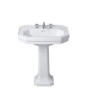 Lavabo SERIE 1930, 70 x 50, avec trop-plein et plage de robinetterie, Blanc Réf. 0438700000