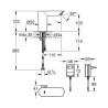 Mitigeur lavabo infrarouge 1/2" avec limiteur de température Bau Cosmopolitan E Chromé Réf. 36453000