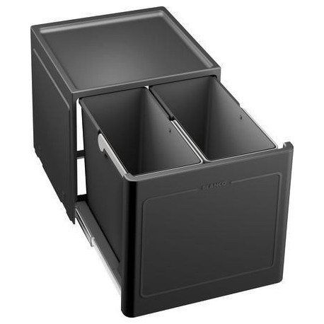 Poubelle tri sélectif en plastique propylène BLANCO BOTTON Pro 45 / 2 Automatic 2 seaux de 13l garantie 2 ans Réf. 517467