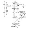 Mitigeur monocommande Lavabo taille S GROHE Plus Supersteel Réf. 32612DC3