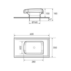 Terminal Ubiflu 2 ardoise anthracite diamètre 160mm Réf.13460377