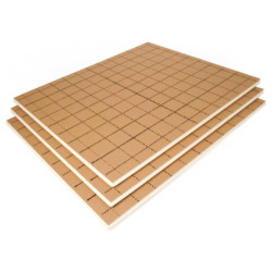 Plaque isolante RAUPUR ISOL 2 avec film pare-vapeur pour plancher chauffant/rafraîchissant - épaisseur 96 mm - R 4,40 m² K/W - dimensions 1200x1000 mm Réf. 13480961001