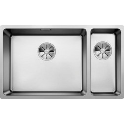 Cuve à encastrer à fleur en acier inox lisse BLANCO ANDANO 500 IF 1 Cuve sans égouttoir vidage 90mm InFino manuel et siphon couleur satiné garantie à vie Réf. 522965