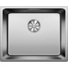 Cuve à encastrer à fleur en acier inox lisse BLANCO ANDANO 500 IF 1 Cuve sans égouttoir vidage 90mm InFino manuel et siphon couleur satiné garantie à vie Réf. 522965