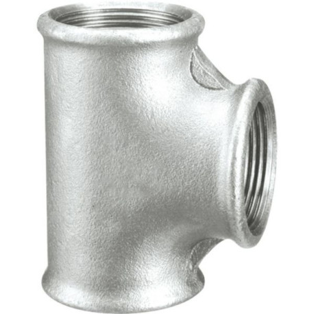 Té réduit 130R fonte malléable galvanisée femelle 26x15x26 réf.130026015026G
