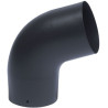 Coude émaillé noir Sanpli 72° diamètre 153 mm réf. 342436