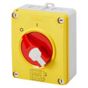 Interrupteur sectionneur - hp - urgence - en boitier isolant - 32a 4p - poigne rouge cadenassable - ip66/67/69 Réf. GW70436P
