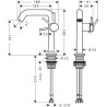 Mitigeur lavabo 150 Tecturis S Fine CoolStart, bonde Push-Open Chromé Réf. 73340000