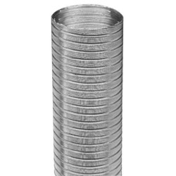 Gaine accordéon en aluminium longueur 450 mm extensible à 1,5 m diamètre intèrieur 100 mm réf. 045100