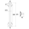 Barre de relèvement longueur de 50 cm D 25 mm laiton chromé réf. 002905
