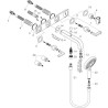 Set de finition Axor CITTERIO pour mélangeur de bain-douche 3 trous encastré avec plaque et poignées manettes, chromé réf. 39442000