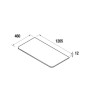 Plan de toilette UNIIQ L.120,5 x EP.1,2 x P.46 cm finition blanc mat  Réf.24728