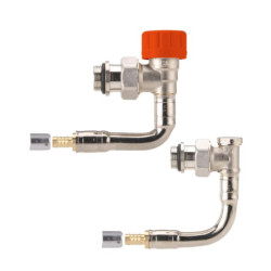 Kit hydrocâblé thermostatique M30 long KV réglable équerre PER à sertir 16-1/2JT réf. R858162H