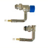 Kit hydrocâblé thermostatique M30 long KV réglable équerre PER à sertir 16-1/2JT réf. R858162H
