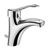 Mitigeur de lavabo à bec fixe H 85, commande par manette ajourée, avec vidage laiton 33 x 42 à tirette et cartouche à équilibrage pression réf. 2520EP