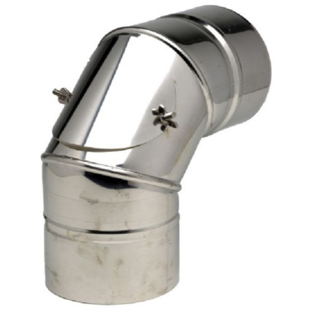 Coude inox 304 eq 90° diamètre 139 avec trappe de visite réf. 269139