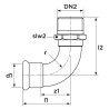 Coude 90° Z7092F VSH Press à sertir et à visser filetage mâle D35-33X42 réf 6202031