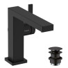 Mitigeur lavabo 110 Tecturis E  Fine CoolStart, bonde Push-Open Noir mat Réf. 73020670