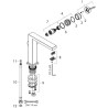 Mitigeur lavabo 110 Tecturis E  Fine CoolStart, bonde Push-Open Noir mat Réf. 73020670