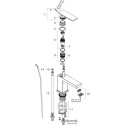 Mitigeur lavabo 110 Tecturis E  CoolStart avec tirette et vidage Chromé Réf. 73014000