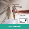 Mitigeur lavabo 110 Tecturis E  CoolStart avec tirette et vidage Chromé Réf. 73014000