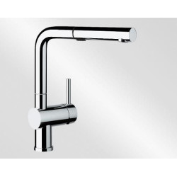 Mitigeur monotrou avec bec tube orientable BLANCO LINUS-S Vario avec douchette couleur chromé garantie 2 ans Réf. 518406