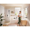 Façade mitigeur de lavabo  Rebris S pour montage encastré avec bec 20 cm Noir mat Réf. 72528670