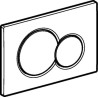 Plaque de déclenchement double touche SIGMA 01 blanche, compatible bâti SIGMA DUOFIX UP 320 et 720 Réf. 115.770.11.5