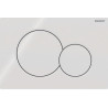 Plaque de déclenchement double touche SIGMA 01 blanche, compatible bâti SIGMA DUOFIX UP 320 et 720 Réf. 115.770.11.5