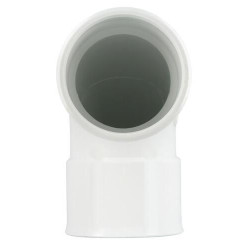 Coude simple femelle femelle 87°30 diamètre 40mm blanc UCH88B