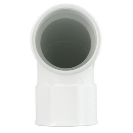Coude simple femelle femelle 87°30 diamètre 40mm blanc UCH88B