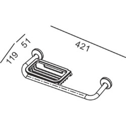 Barre d'appui + porte-savon grille Alterna RONDO