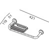 Barre d'appui + porte-savon grille Alterna RONDO