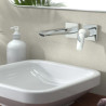 Mitigeur lavabo Logis encastré mural chromé Réf : 71256000