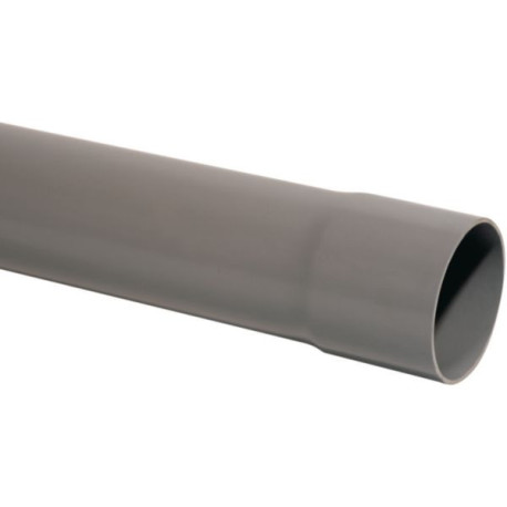 Tube PVC NF Me gris diamètre 50 mm longueur 4m EU EP EV Réf 11065571001