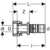 Jonction avec écrou 20X27 D20, à joint plat Réf 602.583.00.5
