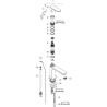 Mitigeur de lavabo  Rebris S 80 CoolStart avec tirette et vidage Chromé Réf. 72513000