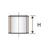 Elément droit INOX-GALVA, diamètre 180 mm, Lg: 25 cm ED 250 180 Réf. 32180003/0