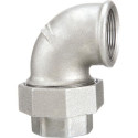 Coude union à joint conique 96 fonte malléable galvanisée femelle-femelle 15x21 réf.096015G