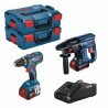 Kit visseuse et perforateur sans fil GSR 18V-28 + 2 batteries 4,0Ah + GBH 18V-21 coffret L-BOXX Réf. 0615990M0R
